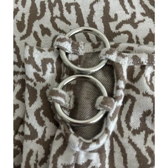 Elodie Flare Y2K Jacquard O-ring P Pants Pull On Euphoria Tan Print Size Small - Picture 3 of 10